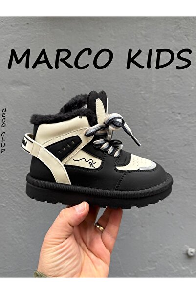 Marco Kids KÜRKLÜ ÇOCUK KISA BOT, 3D FİGÜR, KAYDIRMAZ TABAN, İTHAL ÜRÜN