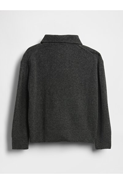GAP Erkek Bebek Koyu Gri CashSoft Polo Kazak