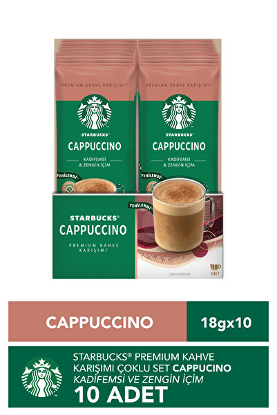 starbucks coffee Cappuccino Premium Kahve Karışımı 18 Gr X 10 Paket