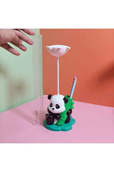 nesever store Panda LED Gece Lambası – 27 cm Yatak Odası Abajur ve Kalemlik