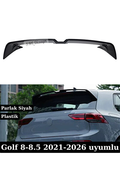SML Dizayn Golf 8 Oettinger Spoiler Martı Spoyler Plastik Parlak Siyah 2021-2026