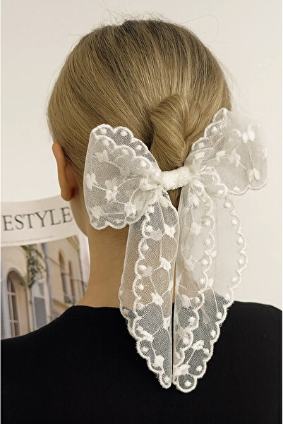 CSR AKSESUAR αυτόματο κούμπωμα με φιόγκο από τούλι μεγάλου μεγέθους