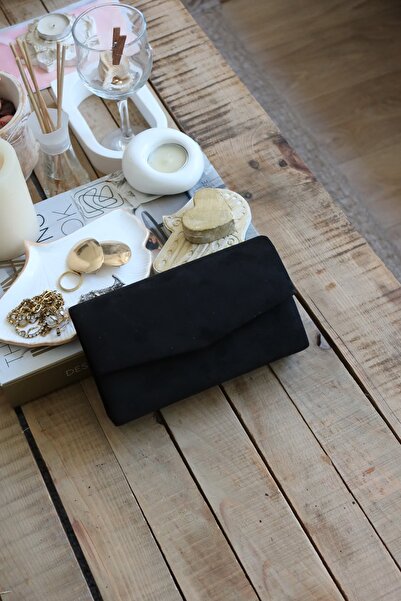 Moom Bag Women's Black Suede Mini Box Shoulder Bag