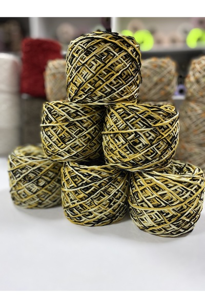 göçer Tul galben crem și design cu sclipici negru, plasă vizuală, 600 de grame