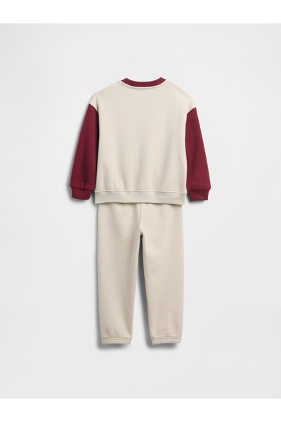 GAP Erkek Bebek Kırmızı Varsity Logo Sweat Set
