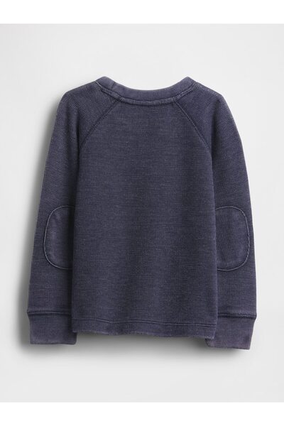 GAP Erkek Bebek Lacivert Brannan Bear Detaylı Textured T-Shirt