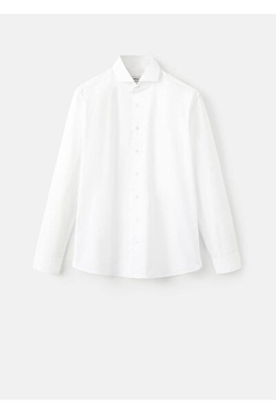 MANGO Man %100 pamuklu kumaş gömlek