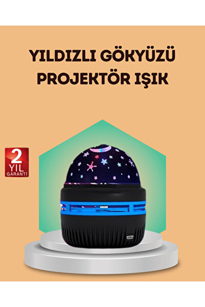 Home USB Galaxy Projektör Lamba – Romantik Atmosfer, Çocuk Odası, Parti ve Dü...