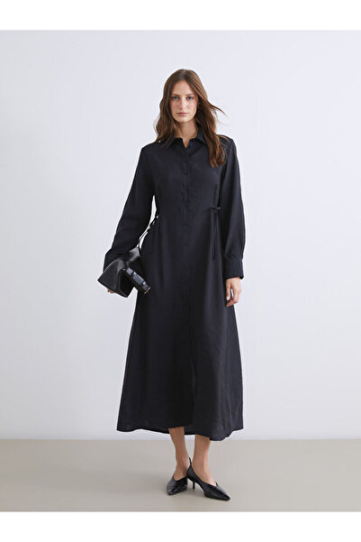 LC Waikiki Black Modal Blend Shirt Dress