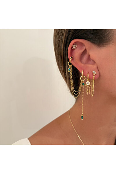 Saras Jewels Simi Multi Halka Küpe