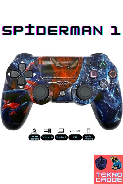 beboncool Ps4-PC-IOS-Android Uyumlu Desenli Titreşimli Bluetooth Joystick Gam...