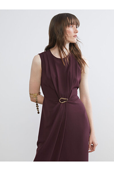 LC Waikiki Rmz Gi̇yi̇m Farkiyla Drawstring Waist Fitted Dress