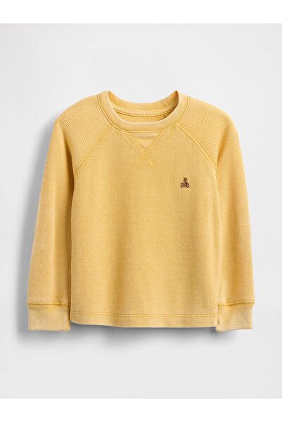 GAP Erkek Bebek Sarı Brannan Bear Detaylı Textured T-Shirt