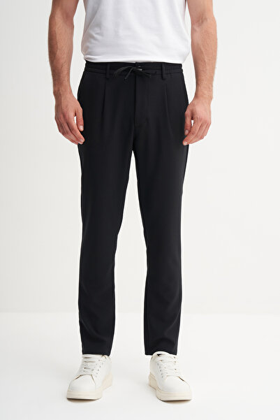 Cazador 03045 Siyah Erkek Jogger Beli Lastikli İpli Pantolon