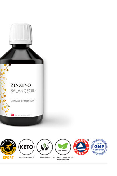Zinzino Balance Oil 100ml, Omega-3 Vitamin D, Portakal Limon Nane, 1 Adet