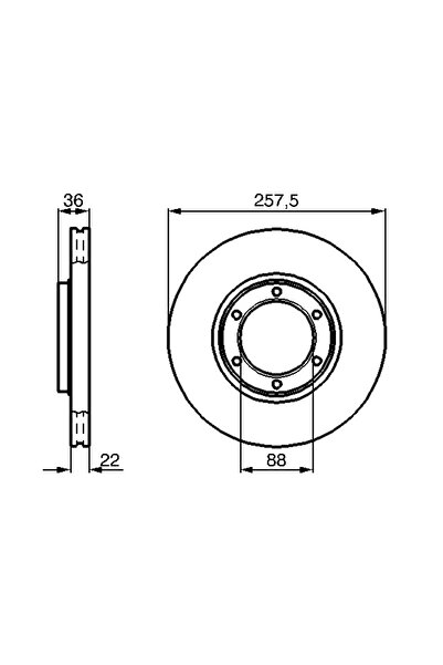 Bosch Спирачен диск Isuzu Trooper 1 Opel Campo/Frontera A
