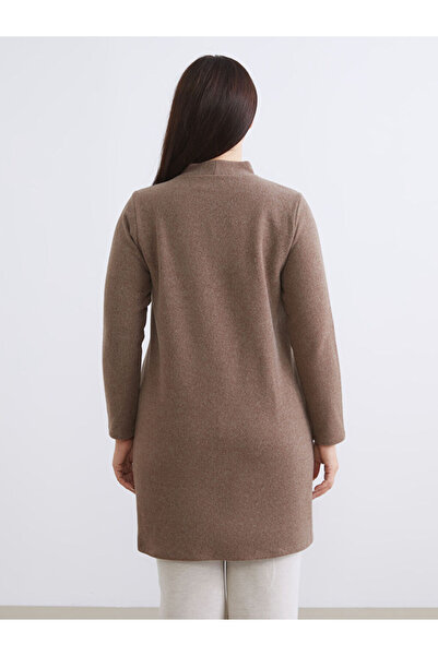 LC Waikiki Büyük Beden Dik Yaka Mini Elbise