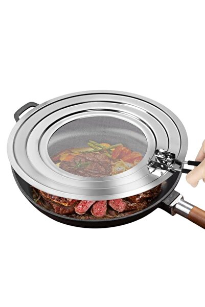 Generic Stainless Steel Splatter Screen for Frying Pan with Folding Handle, G...