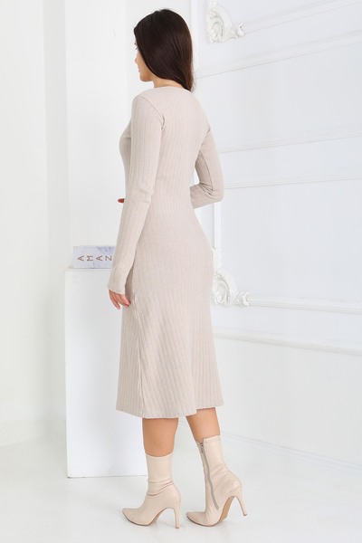 Butik Fitilli Kaşkorse Kadın Elbise