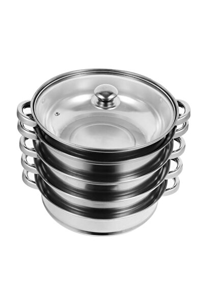 Generic Yardwe 5 Tier Stainless Steel Steamer Pot Food Steaming Pot Multipurp...