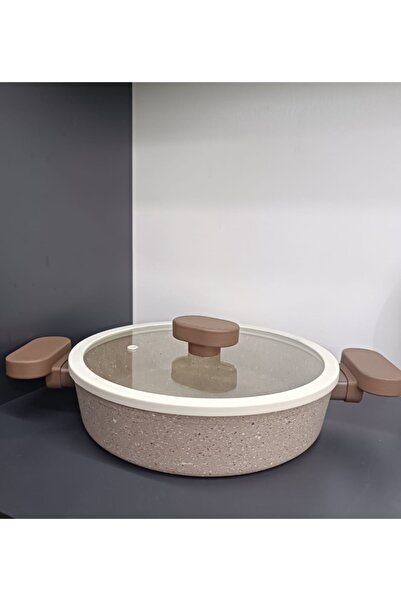 İmza Toprak Granite Cast 28 cm Basik Pot (for Pilav, Karniyarik, Stuffed Food)