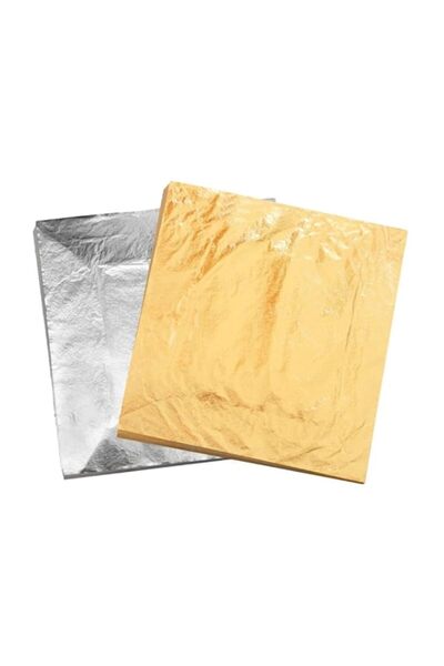 Generic GOLD LEAF COMPANY 200.PCS Metallic Foil Paper Sheets Gilding Foil Imi...