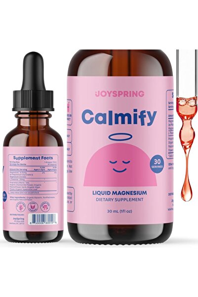 Joy Magnesium Citrate Liquid & Magnesium Glycinate for Kids - Sugar Gluten Free Magnesium for Kids - Liq
