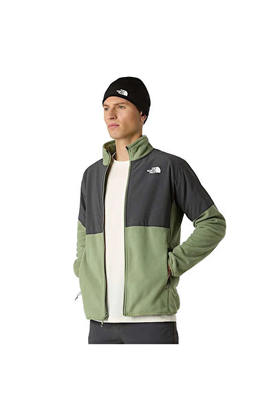 THE NORTH FACE Ανδρικό πράσινο φλις εξωτερικού χώρου Glacier Heavyweight Full-Zip NF0A89JGDKI1