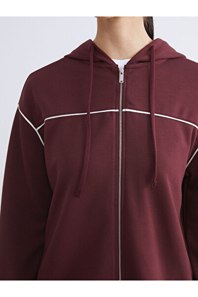 LC Waikiki New Season Hooded Oversize Women's Zippered Sweatshirt