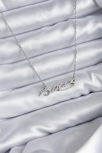 Mustran 316L الصلب سلسلة فضية اللون أتاتورك التوقيع الشكل قلادة المرأة