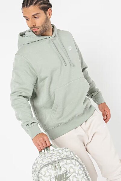 Nike Clup Fleece Pullover Bb Hoodie Şardonlu Erkek Su Yeşili Sweatshrit