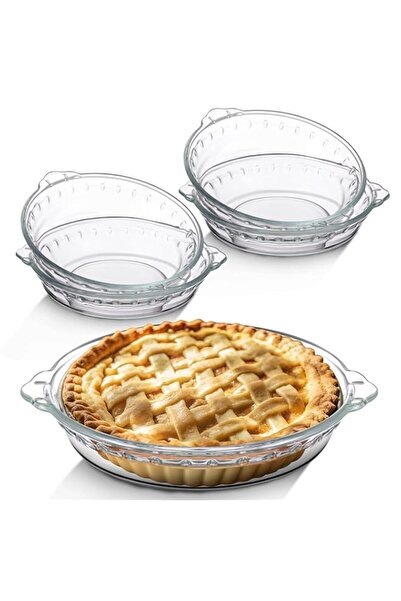 Generic 2Pcs Glass Pie Pan For Baking, 7Inch Heat Resistant glass Round Bakin...