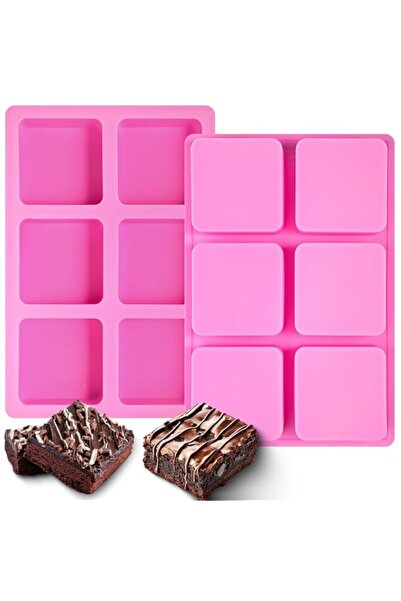 Generic Webake Silicone Brownie Pan 2 Pack Square Bar Molds Smore Mold For Ba...