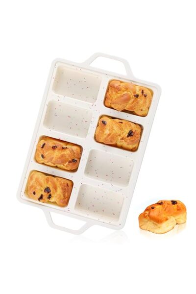 Generic Vinino Silicone Mini Loaf Pans with Metal Reinforced Frame-1 Pack, No...