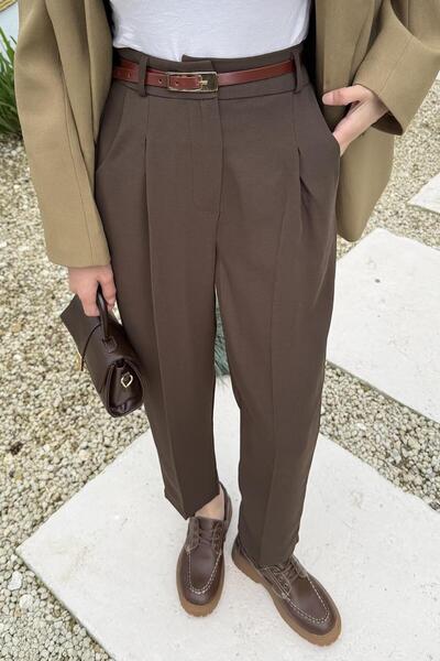 lamelif Παντελόνι καρότο πικρό καφέ