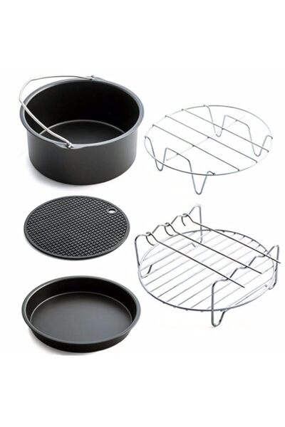 Generic SKEIDO 5pcs/Set Air Fryer Accessories Kit Pizza Pan Cake Barrel Metal...