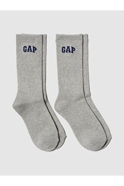 GAP Kadın Gri Studio Crew Çorap (2'li)