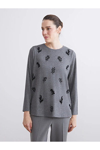 LC Waikiki Γυναικείο T-Shirt με μοτίβο με λαιμόκοψη