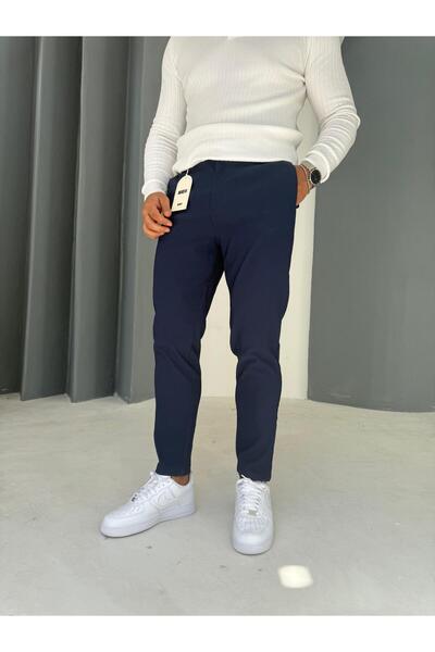 Combineman35 Men's Slim Fit Fabric Trousers