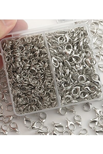 yiğit aksesuar 150 Parça Papağan Klips Metal Bağlantı Halkası Takı Yapım Malzemesi
