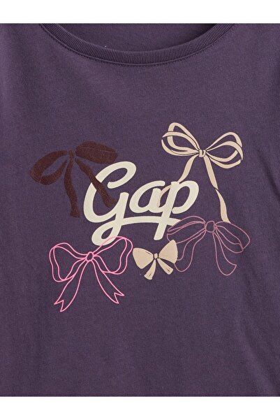 GAP Baby Girl Purple Graphic Printed T-Shirt