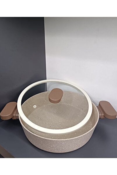 İmza Toprak Granite Cast 22 cm (Small) Basik Pot (for Pilav, Karniyarik, Stuffed Food)