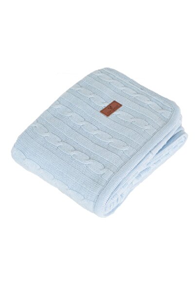 Cangaroo Pătură pentru bebeluși Sherpy Albastră 100x75 cm - Bumbac moale și i...