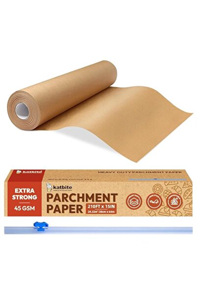 Generic Katbite Unbleached Parchment Paper for Baking, 15 in x 210 ft, 260 Sq...