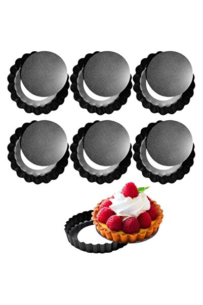 Generic 6Pack Tart Pans 4 Inch with Removable Bottom Round Non-stick Deep Qui...