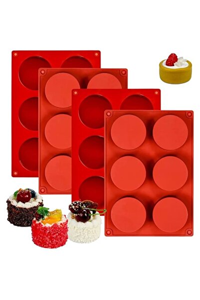 Generic ELECDON Silicone Cookie Moulds, 6 Cavity Round Cylinder Candy Chocola...