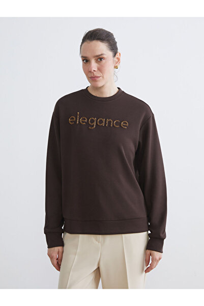 LC Waikiki Timeless Store: Timeless Recommendations | Crew Neck Stone Embellished Women's Sweatshirt