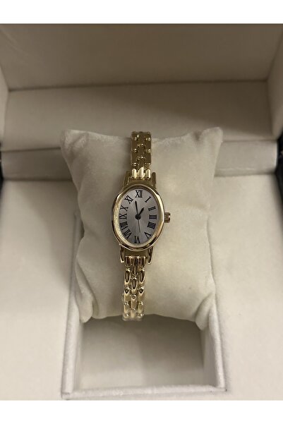 QUARTZ Oval Kasa Vintage Saat Hediye Kutusunda