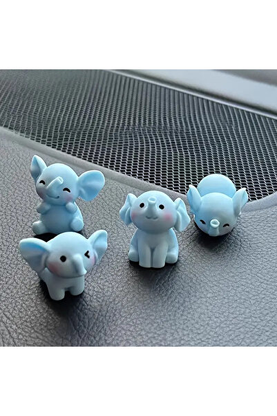 Vira Rise 4 قطع من ديكورات لوحة القيادة على شكل فيل أزرق لطيف