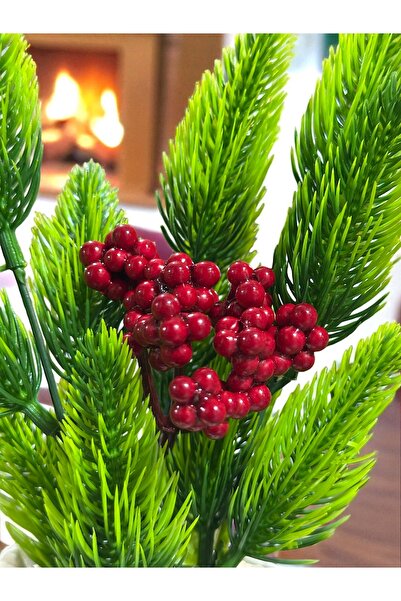 Lilac Home Yapay Yeni Yıl Özel Beyaz Saksılı Kokinalı Çam Bitkisi